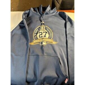 New York Yankees 27 World Championship L Gildan  Embroidered Patch EUC Hooded